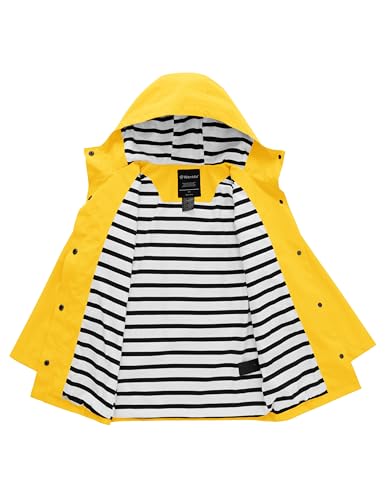 wantdo Boys & Girls Waterproof Rain Jacket Lightweight Rain Coat Hooded Windbreaker3