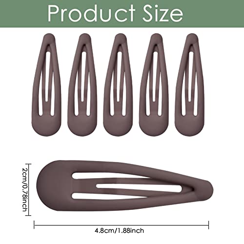 30 Stk Haarspangen, 5 cm Haarspangen Mädchen, Barrette Haarspange, Haarspangen für Mädchen, Haar Clips Metall, Haarspangen Kinder (Schokolade)