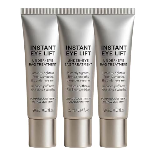 3PC Instant Firm No-Filter Firming, crema tensora instantánea para debajo de los ojos con pincel, cremas tensora hidratante suave para el cuidado de la piel, reduce las líneas de expresión