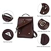 Cnoles Sacs à dos Casual sac à dos pour ordinateur portable femme et homme en cuir imperméable élégant sacs à dos pour femme en cuir sac à bandoulière Daypack pour l'école bureau #4