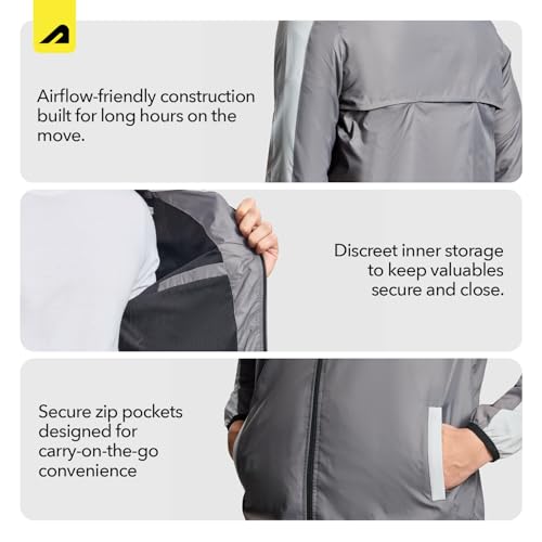 Image of Boldfit Men's Polyester Standard Length Windcheater Jacket, Lightweight & Wind-Resistant with Reflective Bike Jacket, Relaxed Fit-Stylish Windbreaker for Outdoor & Biking