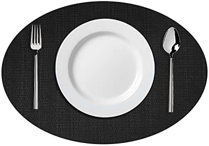 Sets De Table Ovales Qbodp 45x32cm - PVC Lavable, Antidérapant