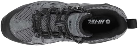 HI-TEC Ravus Mid Hiking Boots for Men, Lightweight Breathable Outdoor Trekking Shoes - Dark Grey, 8.5 Medium | Image 3