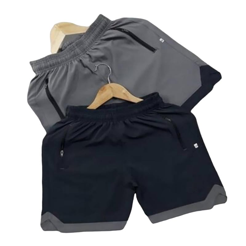 Shorts for Men with Zipper Pockets & Knee Design/Men's Outdoor Quick Dry Lightweight Sports Shorts Zipper Pockets-image-29