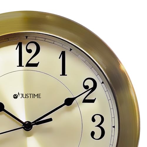 Horloge murale résistant à l'eau JUSTIME en bronze brossé - 6