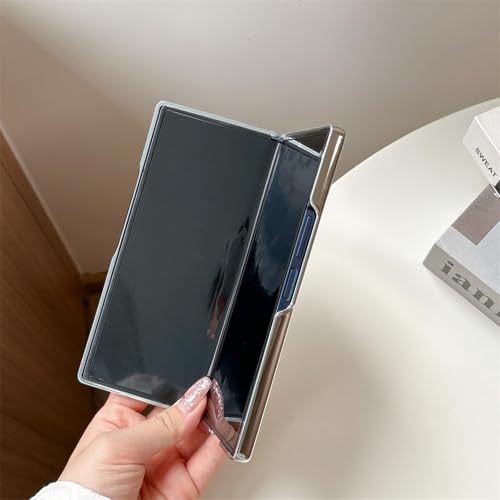 Étui de luxe Galaxy Z Fold 3 en cuir de mouton véritable de couleur noir - 4
