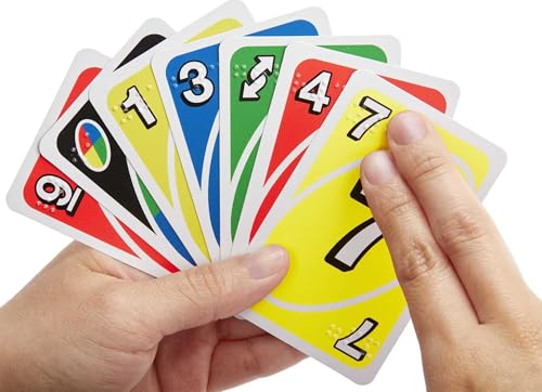 UNO Braille Family Card Game for Blind and Low Vision Players, with 112 Card Deck and Instructions Makes a Great Gift for Kids Ages 7 Years and Older – Bild 7