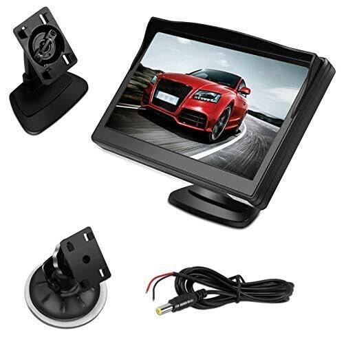 Copia de Seguridad Monitor LCD Tft HD De 5 Pulgadas Y 800 X 480 con Doble Soporte para CáMara De Marcha AtráS, Trasera, DVD Y Reproductor Multimedia. Cámara Trasera