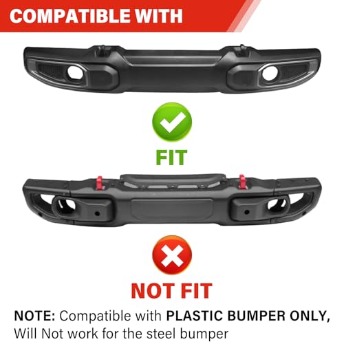 Image of License Plate Bracket Accessories for Jeep Wrangler JL JLU 2018-2024, Gladiator JT 2020-2024, Front Bumper License Plate Holder Replacement Frame Black Mount, Fit Plastic Bumper