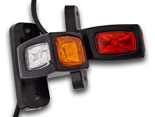 2 x 12V 24V SIDE MARKER CLEARANCE LIGHTS DIRECTION INDICATORS OUTLINE POSITION LAMPS TRUCK TRAILER LORRY VAN PICKUP WAGON CHASSIS BUS TRACTOR CAR CAMPER CARAVAN MOTORHOME MULTI-VOLT CUSTOM UNIVERSAL