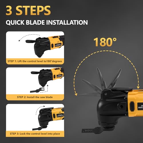 Cordless Oscillating Tool Compatible with DeWalt