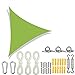 WANLN Triangle Jardin Pare-Soleil Voile auvent 98% UV Bloc imperméable extérieur Patio Tissu abri Tissu écran auvent avec Kits de Fixation