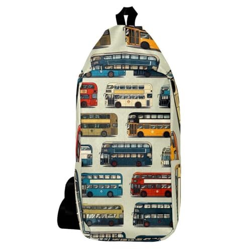 Mochila bandolera de autobús de dos pisos: tu compañera multicolor para recorrer la ciudad