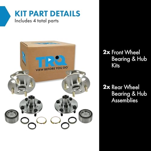 Image of TRQ 2 Piece Wheel Bearing & Hub Assembly Set