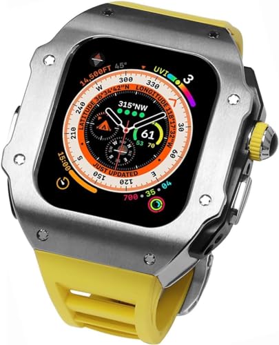 Boîtier de montre en acier pour Apple Watch Ultra 2 49mm avec bracelet
