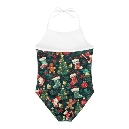Image of Christmas One-Piece Swimsuits Beach Swimwear Bathing Suit for 3-10 Years Girls