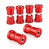 HOWBOW Club Car Precedent Rear Bushing Kit, Golf Cart Rear Leaf Spring and Shackle Polyurethane Bushing Sleeve for 2004-up Precedent Upgraded Red GolfCart Suspension Replace Parts OE Replaces