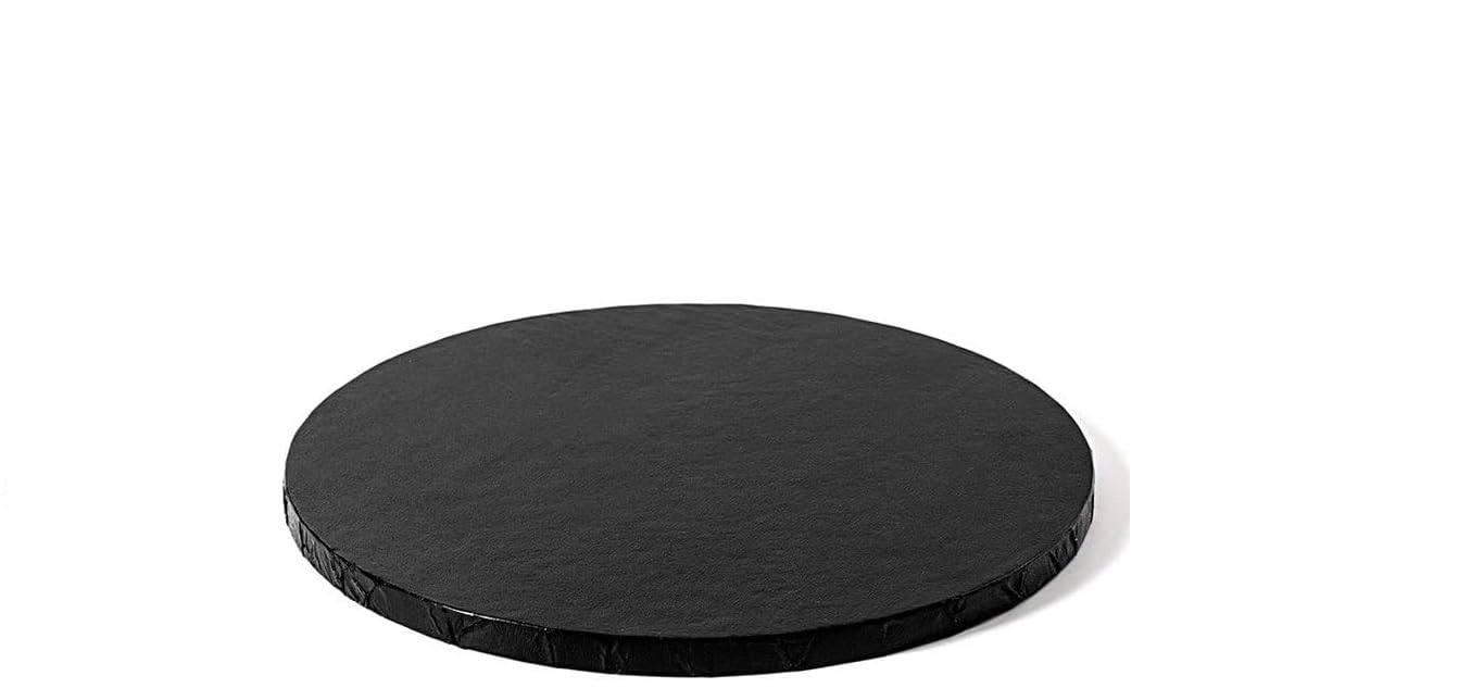 DECORA 0931762 Black Round Cake Board Ø 35 X H 1,2 CM, Carta