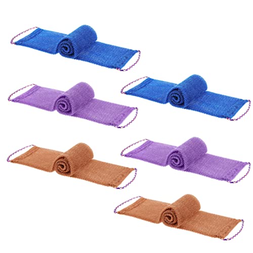TENQUAN 6 Pieces African Net Sponge Exfoliating Net Bath Sponge Exfoliating Body Scrubber Shower Scrubber Skin Smoother for Men & Women Clean and Clear Exfoliating Daily Wash or Stocking Stuffer