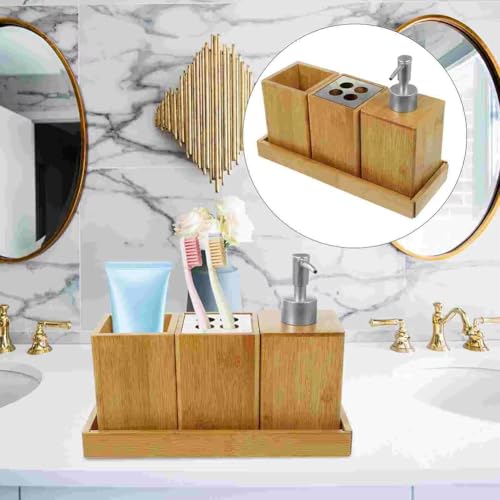 Ensemble accessoires salle de bain en bambou premium et durable - 4