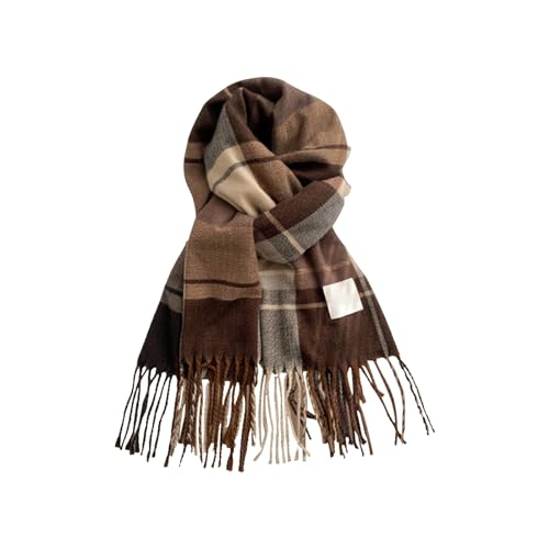Womens Winter Scarf Fashion Ｃashmere Feel Plaid Scarfs for Women Pashmina Shawls and Wrap Long Blanket Scarf