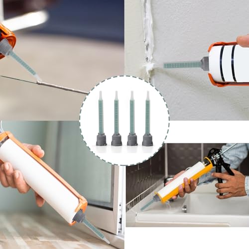 Dzsomt Mischrohr Kleber 20 Stück Statikmischer für 1:1 Klebstoffe Mischerdüsen Mischrohr für Klebepistolen Mischdüsen Mischerspitzen Statisches Mischrohr für 2 Komponenten Kleber