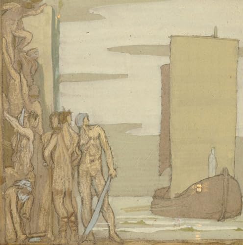Affiche Arts Le Débarquement de St en Irlande Frederick Cayley Robinson Toile Salon 60x90cm