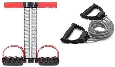 Double Spring Tummy Trimmer and Double Toning Tube Ab Exerciser Gym Accessories Ab Exerciser (Multicolor)-image-24