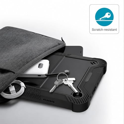 Image of WHITBULL Rugged Shockproof Heavy Duty Back Case Cover Compatible with Kindle Fire HD 8 Plus /Fire HD 8 (8 inch) (Only Fit 12th Generation 2022) Tablet Case, Black