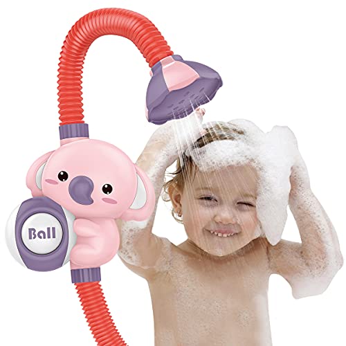 Image of Baby Bath Toy Shower Head Bathtub Toy for Toddlers Electric Elephant Water Pump for Kids Girls Boys 6 Months