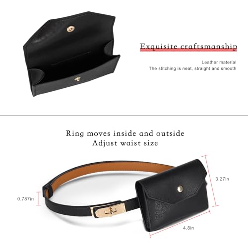 Image of Aurolran Women's Leather Belt with Buckle - Ideal for Dresses, Jeans, and Coats
