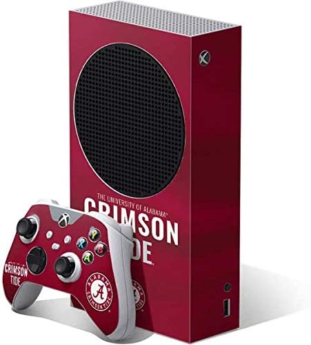 Skinit Decal Gaming Skin Compatible with Xbox Series S Bundle - Officially Licensed University of Alabama Crimson Pride Design