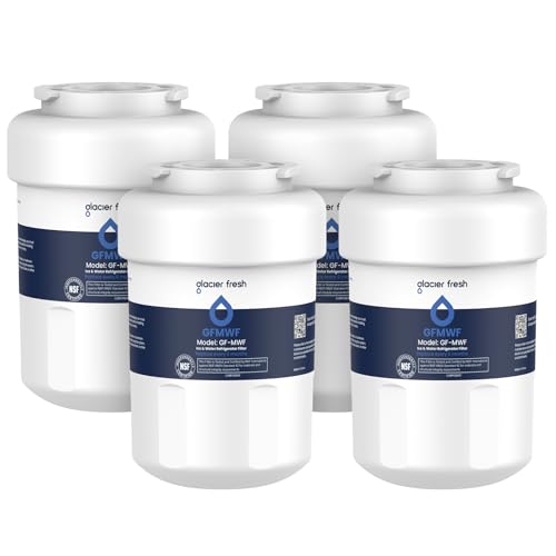 Image of GLACIER FRESH Replacement for GE MWF Refrigerator Water Filters, SmartWater MWFP, MWFA, GWF, HDX FMG-1, WFC1201, RWF1060, 197D6321P006, Kenmore 9991, 4 Pack
