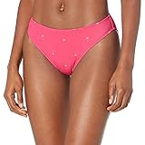 Amazon Essentials Damen Klassisches Bikini-Unterteil, Bademode, Rosa, Palme, 42