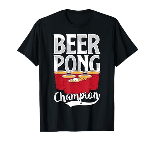Beer Pong Champion Divertente Beer Pong Giochi Amante Bere Maglietta