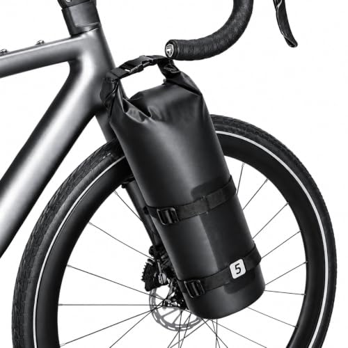 ���]�ԃt�����g�t�H�[�N�o�b�O DAHON Boardwalk/Cadenza/Calm/Clinch/Dash/Hit 2024-2026�ɓK������A�t�����g�t�H�[�N��t����t���A�h�����[���g�b�v���A��e�ʎ��[�A�Œ�X�g���b�v�t���A�ϋv���� �݌v 5L [