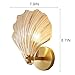 Aomesinc Indoor Wall Lights Shell Shaped Wall Sconce Light Shell Shaped Glass Sconces Lighting E14 Lamp Modern Lights for Living Room Bedrooms Bedside(Amber)