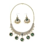 Geringe Allergenität: Das Vintage-Schmuck-Set besteht aus einer hypoallergenen Legierung und schadet Menschen mit empfindlicher Haut nicht.