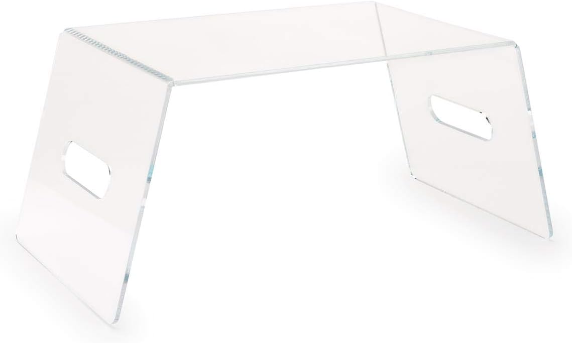 Displays2go Acrylic Countertop Monitor Riser, 16.5" x 11.75" Surface, 9.5" Height – Clear (LRCAC1)