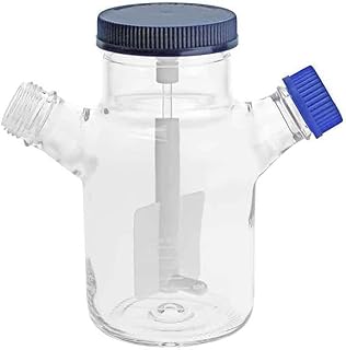 Chemglass CLS-1455-250 Series CLS-1455 Bioprocess Internal Large Impeller Spinner Flask, Complete, 85 mm OD, 145 mm Height, 250 mL