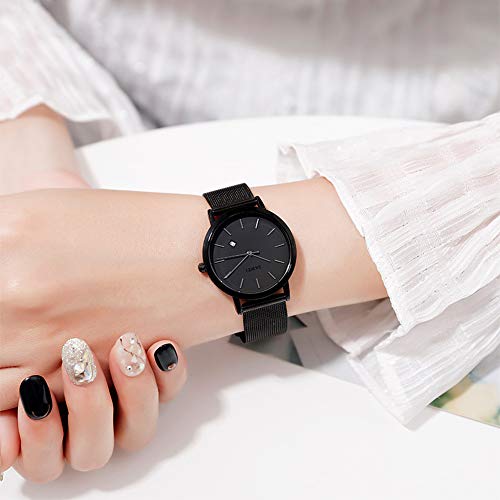 Bozlun Black Watches For Women,Fashion Waterproof Quartz Analog Watch With Time Date, Business Dress Wrist Watches For Women #TOP5