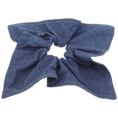 IMIKEYA Fasce per capelli in denim blu jeans quadrate, elastico morbido per capelli spessi scuri, elastici multifunzionali da donna, accessorio per acconciature comode