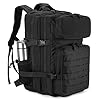 HUNTVP 40L Backpack Tactical Rucksack Military Molle Backpacks 3 Day Bug Out Bag for Men and Women Hiking Camping Trekking Traveling Outdoors, Black