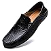 Produktbild Unitysow Mokassins Slipper Herren Leder Slip On Fahren Schuhe Leicht Weich Loafers Handgefertigt Flache Business Schuhe,Schwarz,EU 41