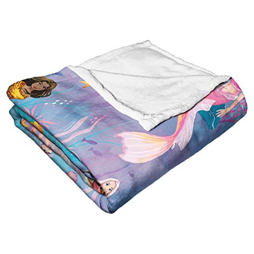 Northwest Disney's Little Mermaid Silk Touch Throw Blanket, 50" X 60", Daughters Triton #TOP2