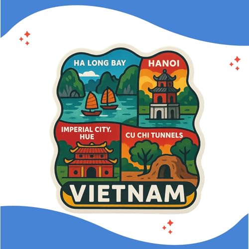 Image of Zesta Wooden Fridge Magnets Set | Refrigerator Decor Magnets for Kitchen | India Souvenir Fridge Magnet Collection | Wooden Magnet for Fridge Door Decoration (Vietnam)