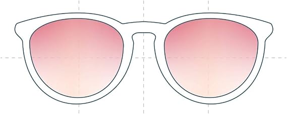 Sunglass Fix Replacement Sunglass Lenses Compatible for Garrett Leight Hampton 46mm (Non-Polarized Diamond Rose Gradient Gold Flash Pair-SFx Diamond)