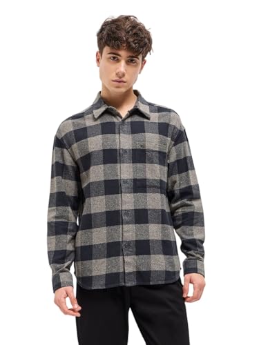 Image of THE BEAR HOUSE Men's Cotton Checked Flannel Overshirt
