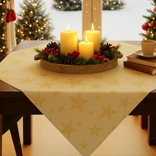 KAMACA Lotus Effekt Tischdecke Magic Stars mit Sternen Motiv -...