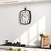 Menterry Large Retro Rectangle Wall Clock, Black Antique Vintage Style, Battery Operated Silent Decor Wall Clocks for Living Room,Farmhouse,Kitchen,Office (15.5